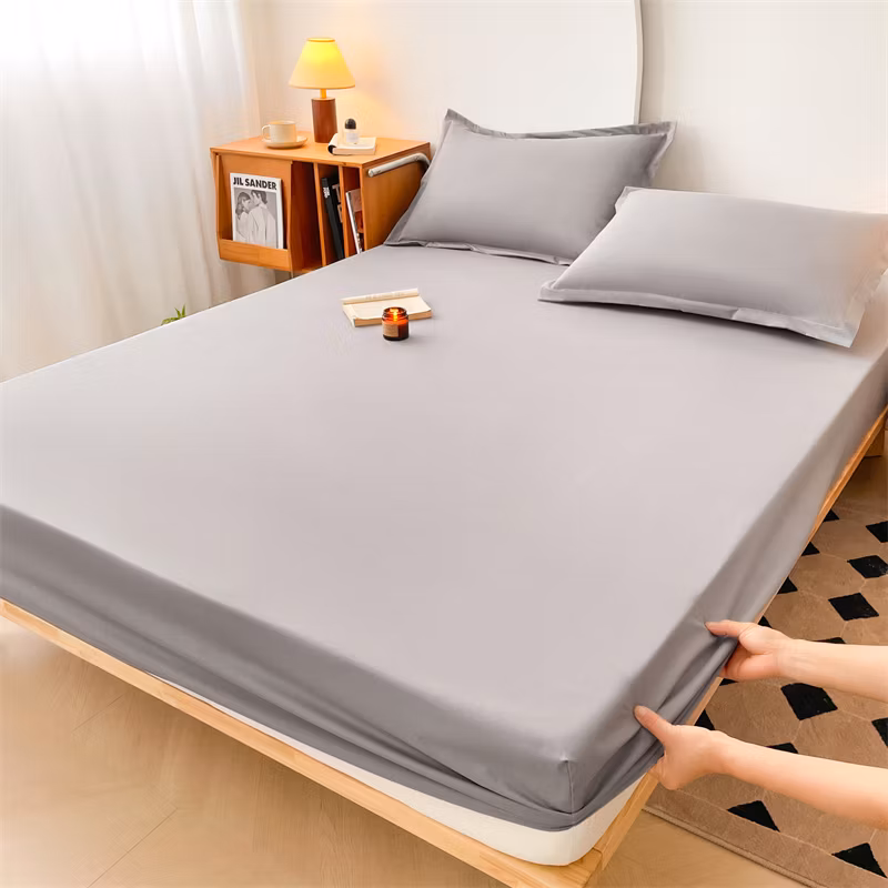 Microfiber Bottom Sheet Set 3 PCS Bed Sheets for Queen King Size Water Bed Cover with Elastic All Around &amp; Pillowcase Set