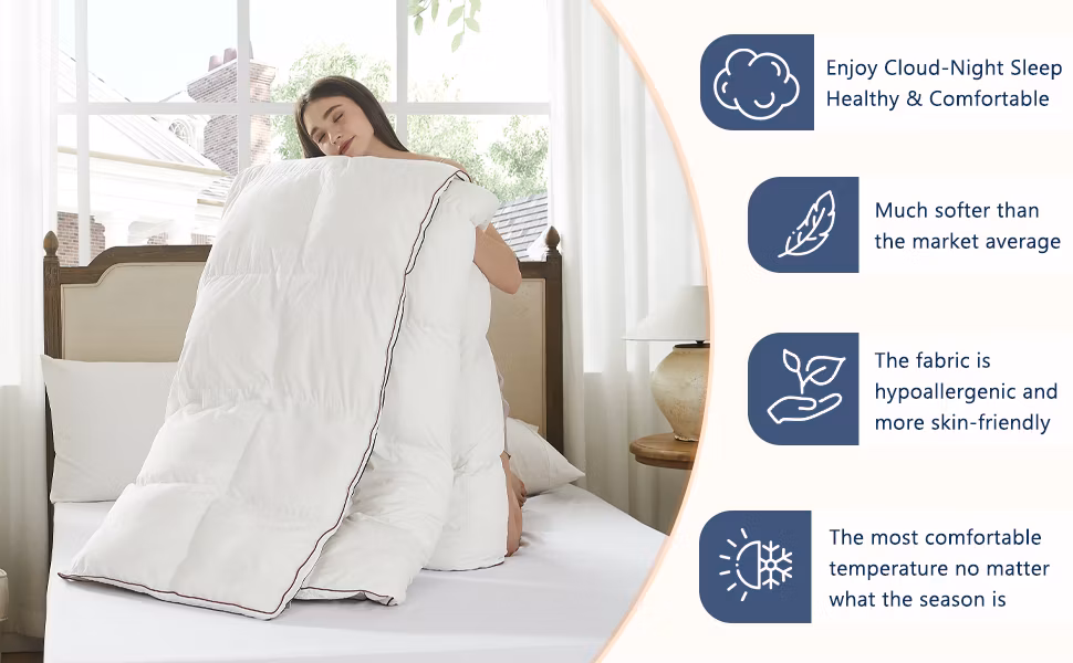 Ultra Soft Feather Down Comforters Hotel Collection Comforters with 74oz Down Filled