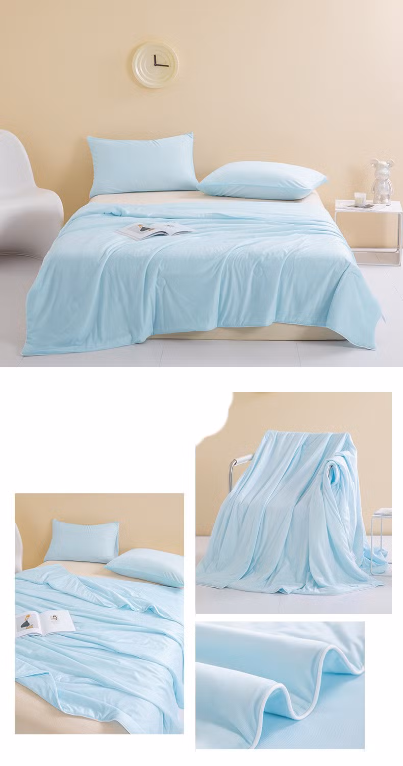 Luxury Summer Cozy Comforter Thin Soft Cold Feeling Bed Air Conditioning Quilt for Hotel Home Cooling Bedding