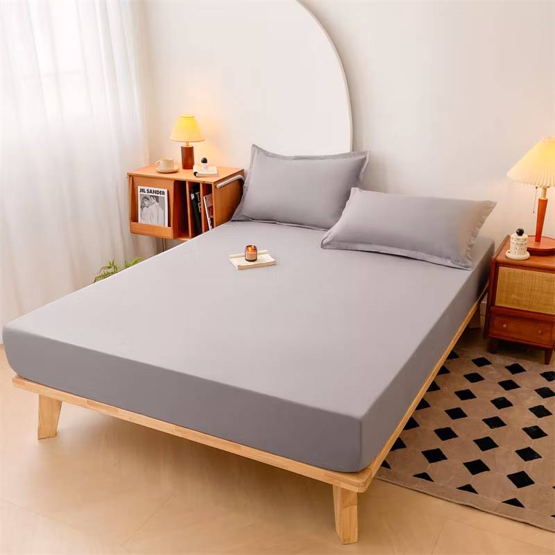 Microfiber Bottom Sheet Set 3 PCS Bed Sheets for Queen King Size Water Bed Cover with Elastic All Around &amp; Pillowcase Set