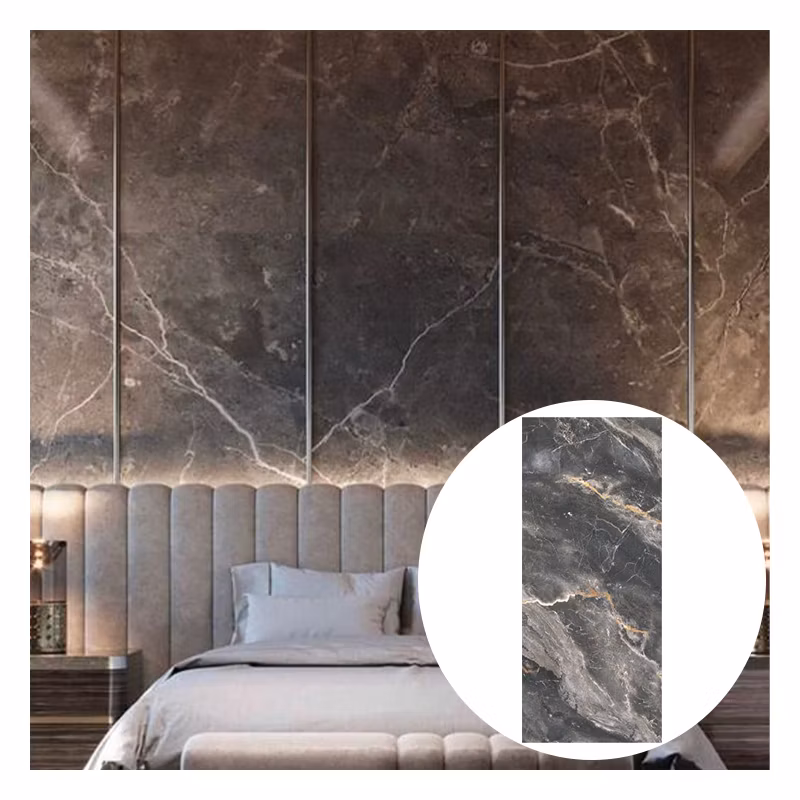1.5-5mm PVC Marble Sheet UV Covering for Hotel Room Wall Decoration