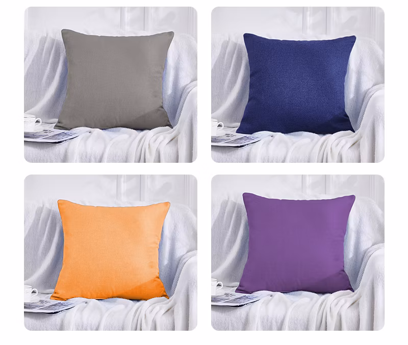 Durable High Quality Colorful Imitation Linen Pillow Case Back Cushion