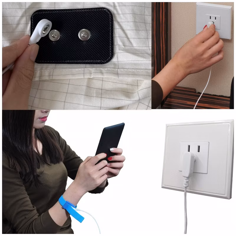 Gray Conductive Cotton Grounding Earthing Bed Sheet Sleeping Aid Earth Ground Healthy Made with Silver Coated Conductive Fiber