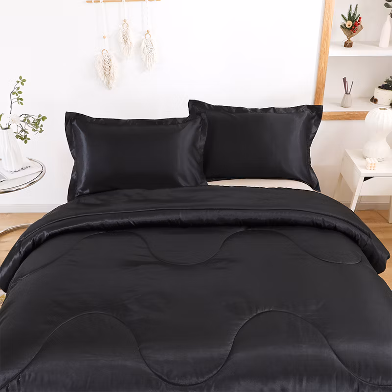 Silk Bedding Set Bed Set Bedspread Silk Duvet Cover Comforter Set Quilt