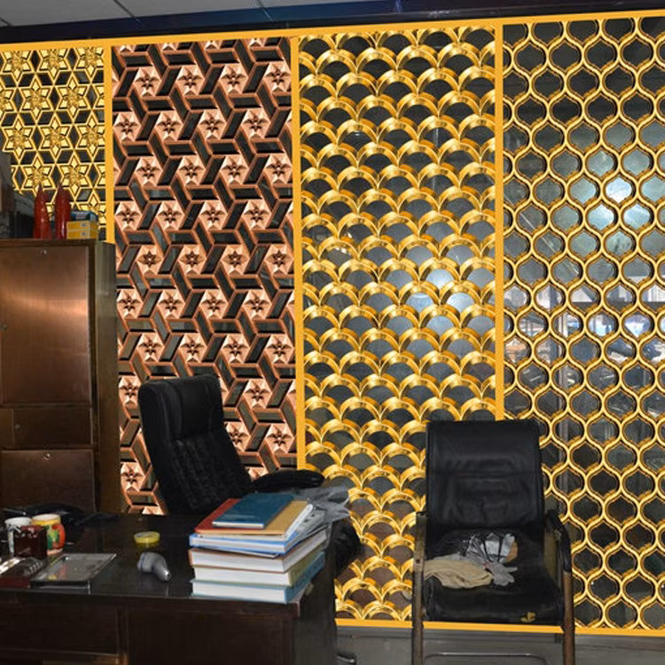 Sheet Metal Stainless Steel Room Divider for Hotel Project