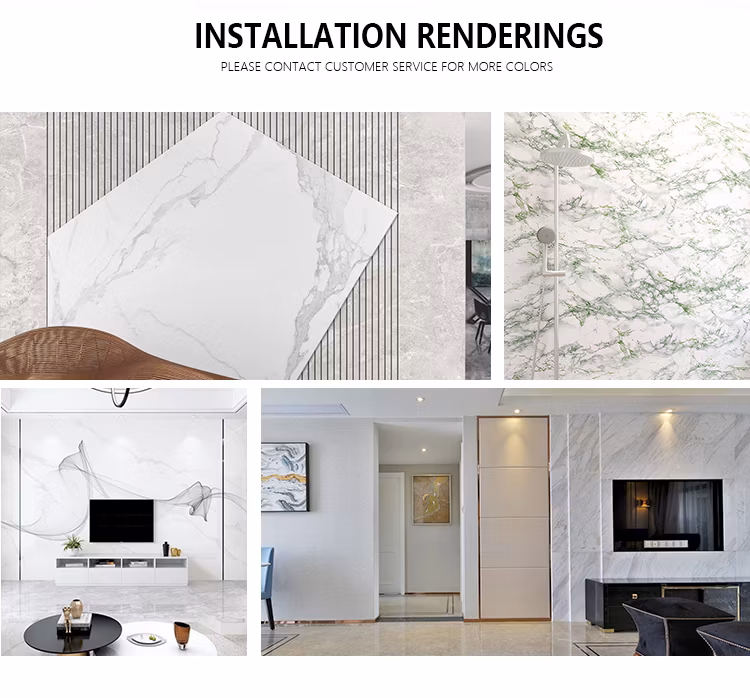 1.22m*2.44m Easy Install Home Bedroom Interior Decorative UV Marble Sheet