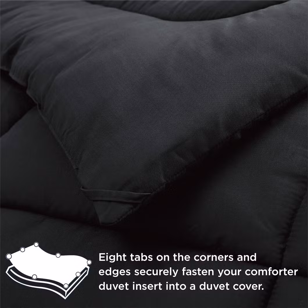 Factory Wholesale 100% Polyester Bed King Size Filling Comforter Down Solid Quilt