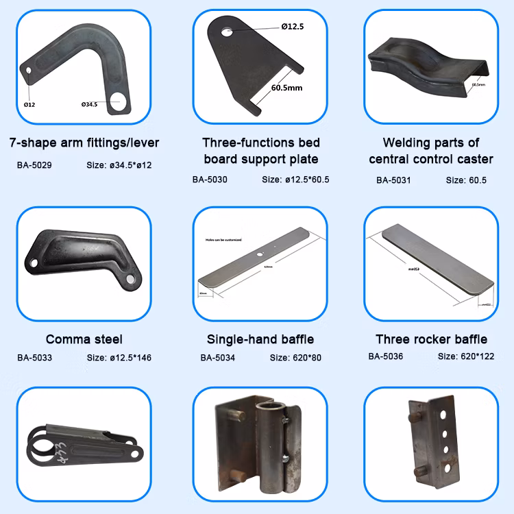 Precision Steel Sheet Metal Fabrication Bending Stamping Channel for Hospital Bed
