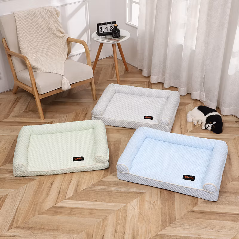 High Quality Summer Cooling Pet Bed Breathable Cat Memory Foam Anti-Slip Large Pet Dog Mat Bed