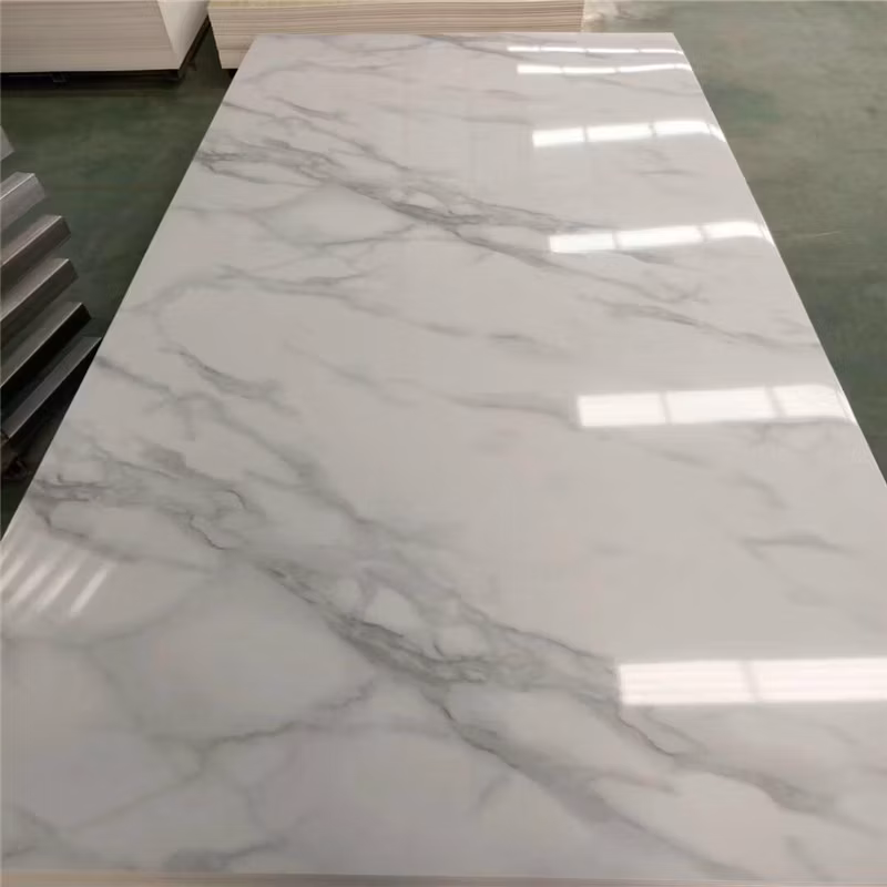 Modern Style Waterproof PVC UV Marble Sheet Printing Design Wall Decor