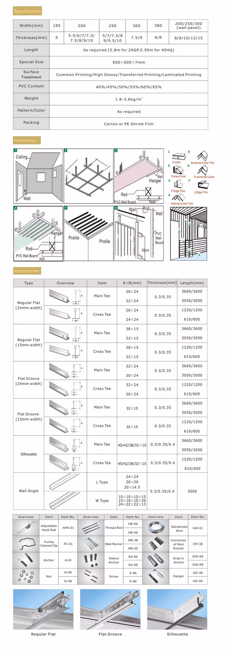 Waterproof Bathroom Designing Plastic False Ceiling PVC Sheets for Wall Decoration