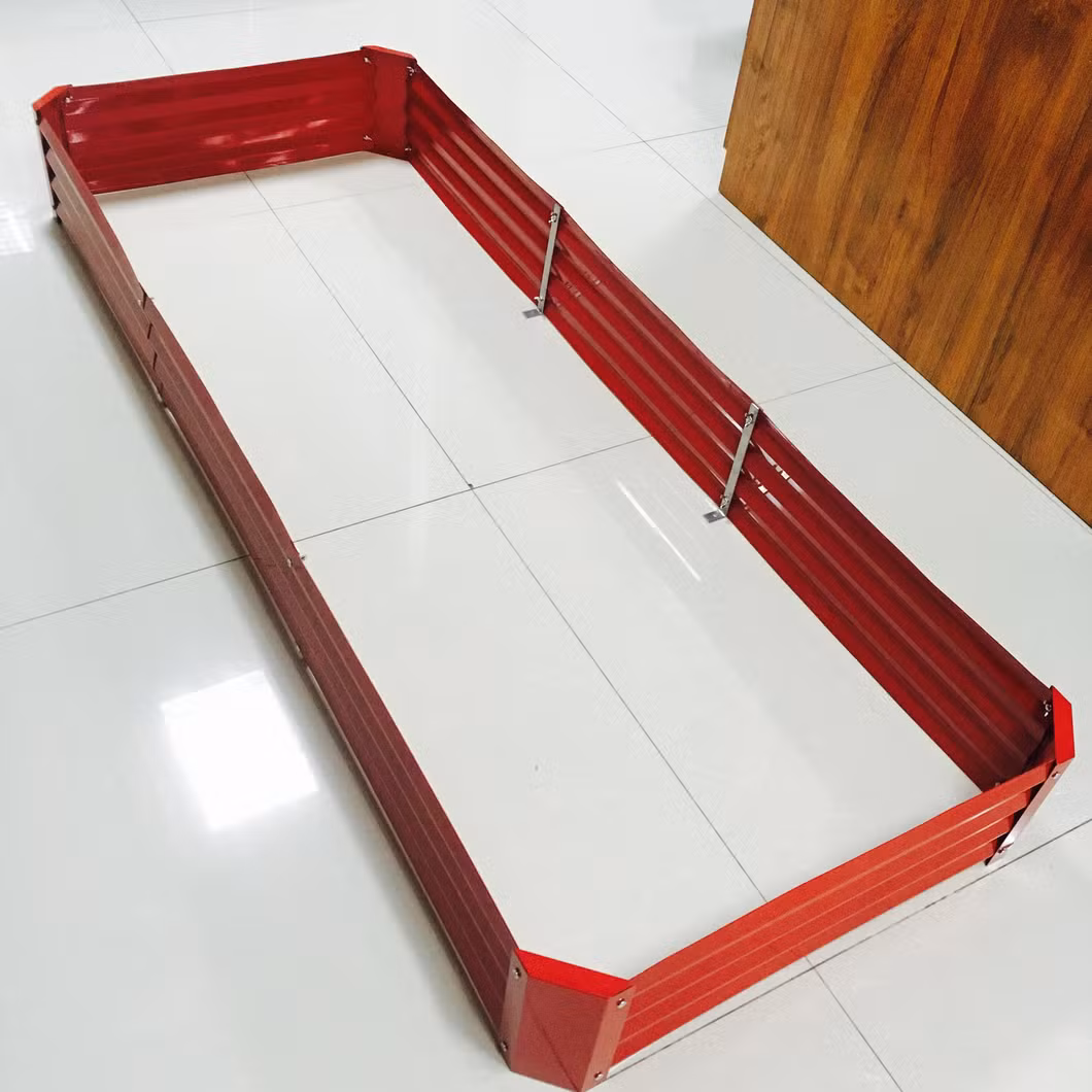 OEM Rectangle Galvanized Sheet Raised Garden Vegetable Beds Flowerpot