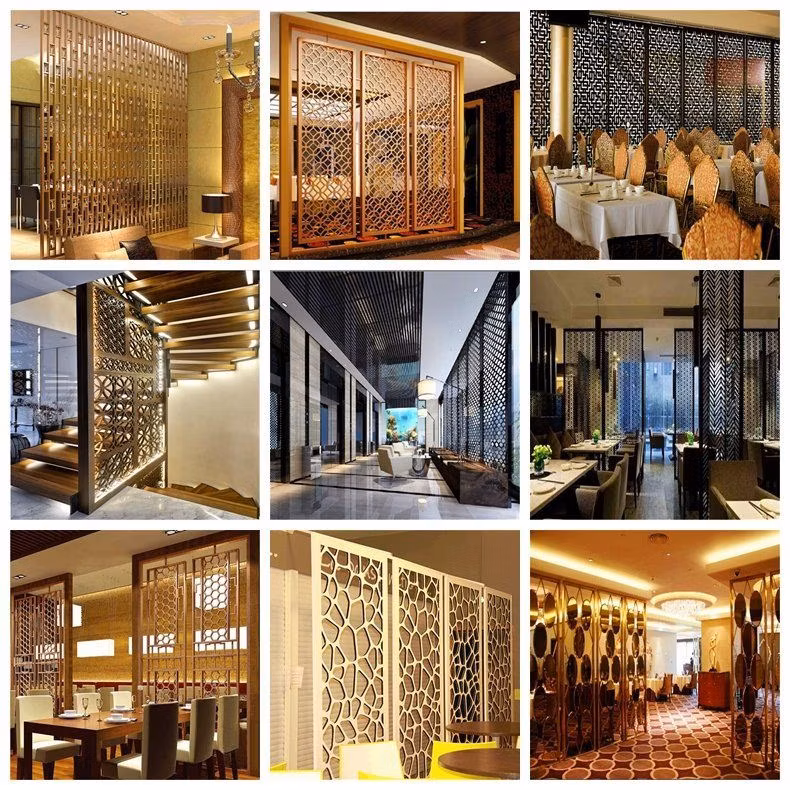 Sheet Metal Stainless Steel Room Divider for Hotel Project
