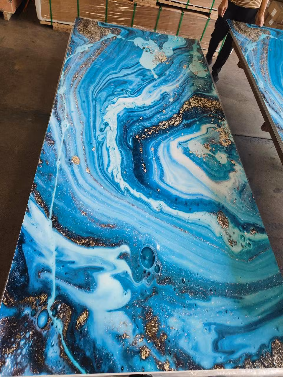 1.5-5mm PVC Marble Sheet UV Covering for Hotel Room Wall Decoration