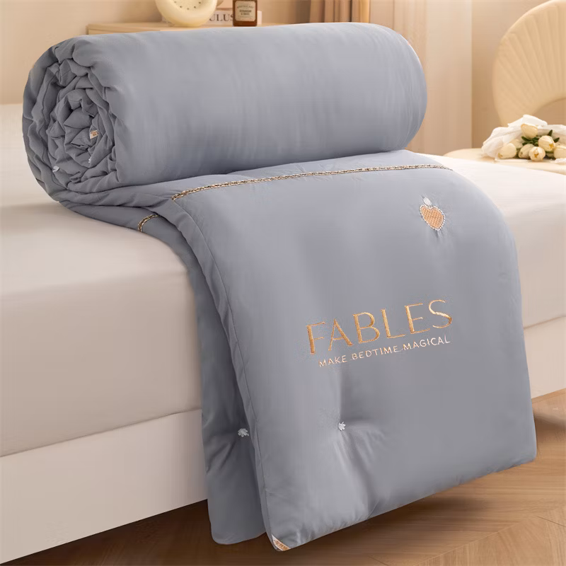 Bed Textile Bedding Set	No Duvet Cover Silk Floss Colchas	Colcha Embroidery Quilt