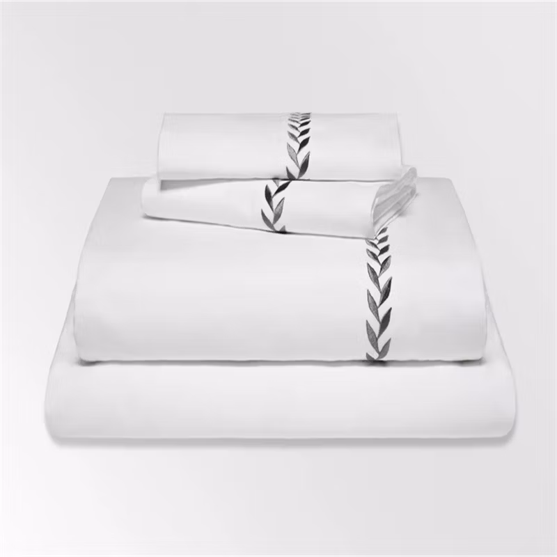 100% Cotton Bed Sheet 210t Plain White 92&quot;*110&quot;