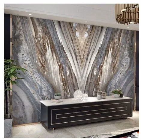 1.5-5mm PVC Marble Sheet UV Covering for Hotel Room Wall Decoration