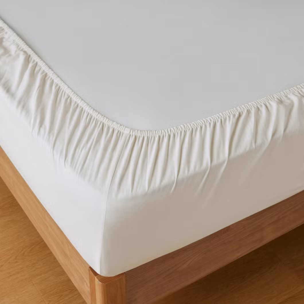 Wholesale Home Textile 100% Cotton Bedsheet Bedding Sets 144tc Solid Bed Sheet