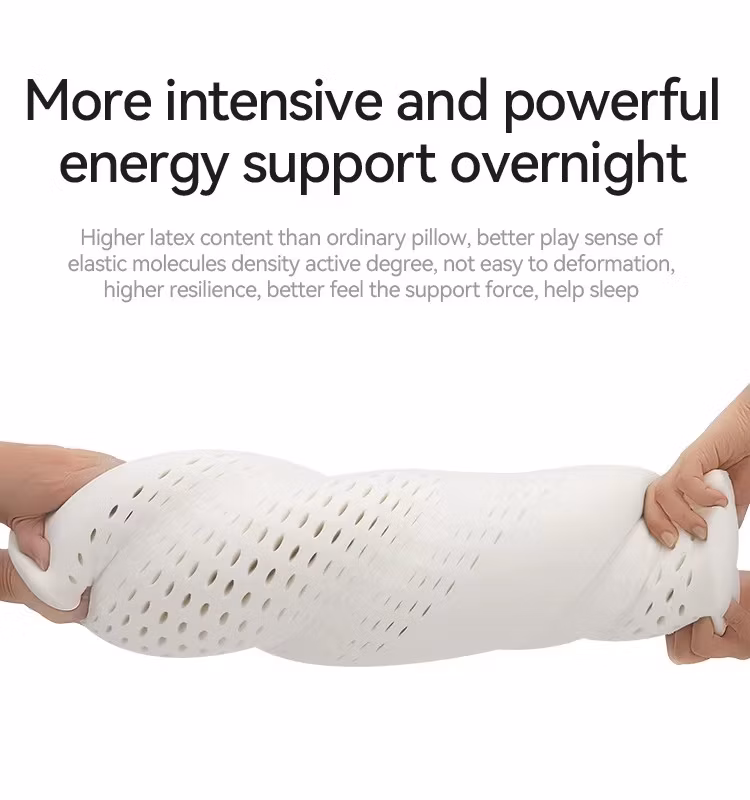 Negative Ion Natural Latex Wave and Massage Pillow for Easy Sleeping