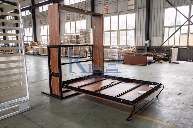 Customize Make Smart Space Saving Queen Size Hidden Folding with Cabinet Murphy Bed Frame Spring Mechanism