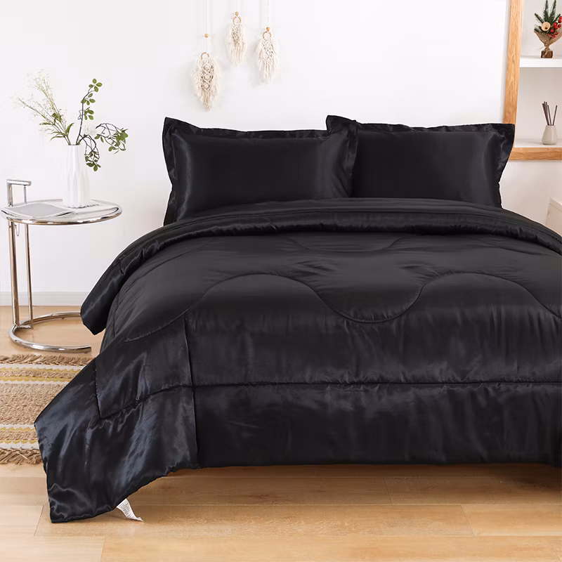 Silk Bedding Set Bed Set Bedspread Silk Duvet Cover Comforter Set Quilt
