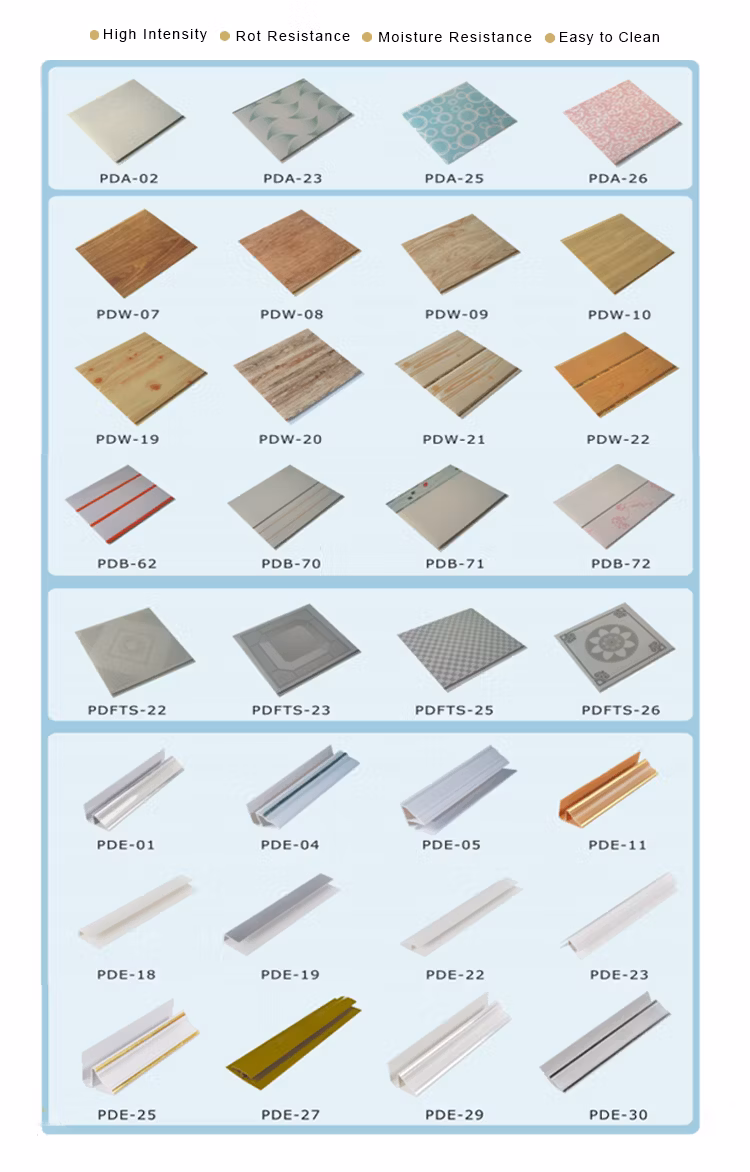 Waterproof Bathroom Designing Plastic False Ceiling PVC Sheets for Wall Decoration