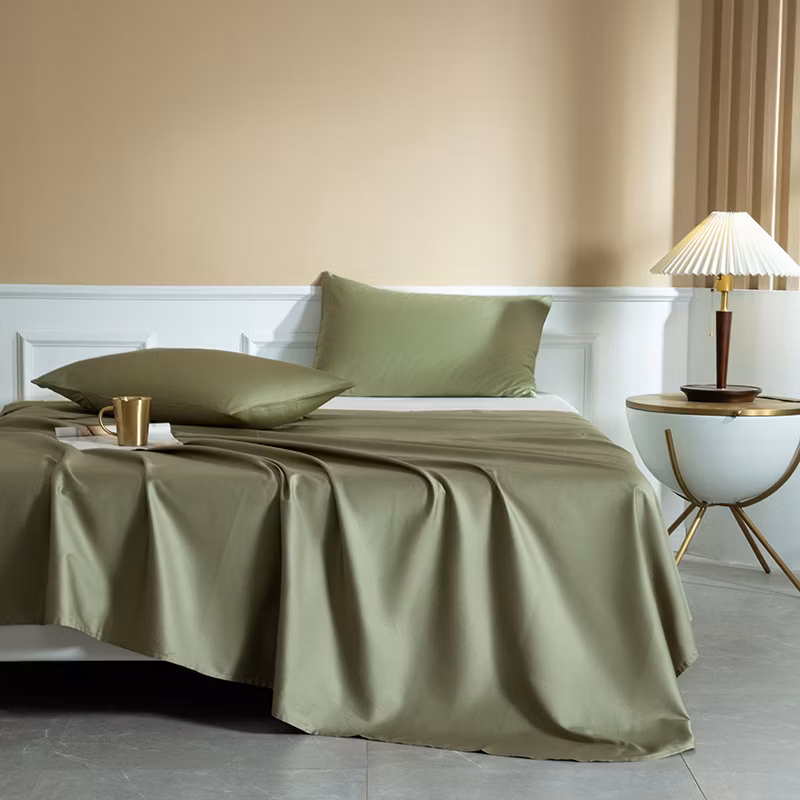 Wholesale Price OEM Luxury Eco Friendly Bamboo Bedding 300tc 100% Cotton Bed Sheet From Nantong