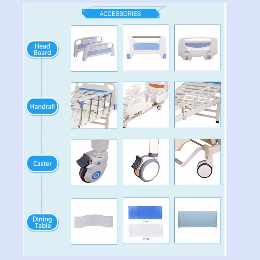 Two-Function Brother Medical Nursing Sheets Electric Manual Hospital Patient Bed with CE ODM
