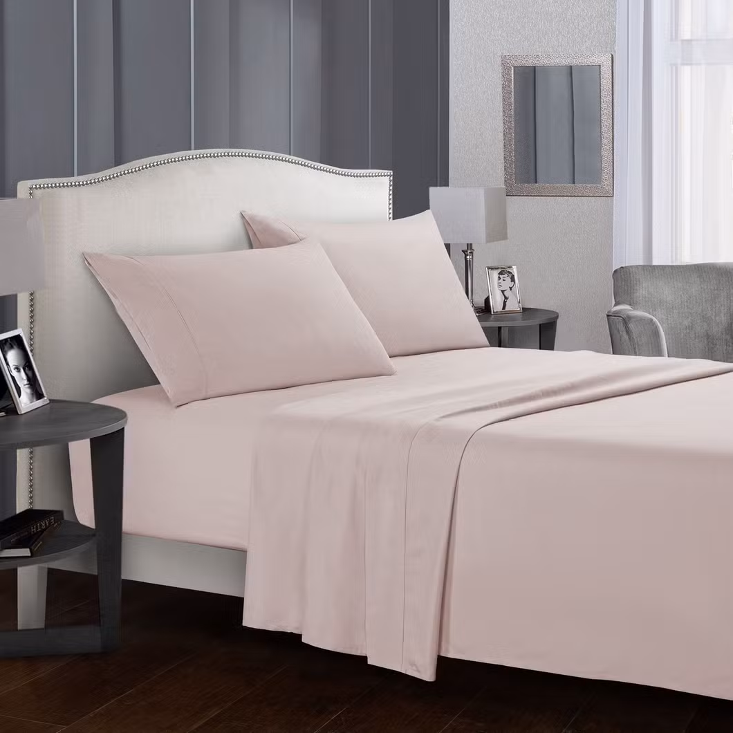 Hot Sale Hotel Cotton Bedding Set Pillowcase Duvet Cover Fitted Sheet