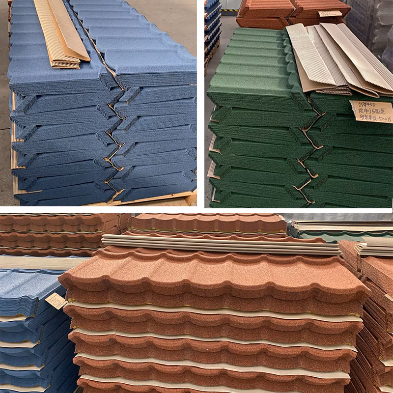 Light Weight Building Materials Roofing Aluzinc Stone Coated Metal Roof Tile Steel Sheet for Villa Roof House Top/Hotel