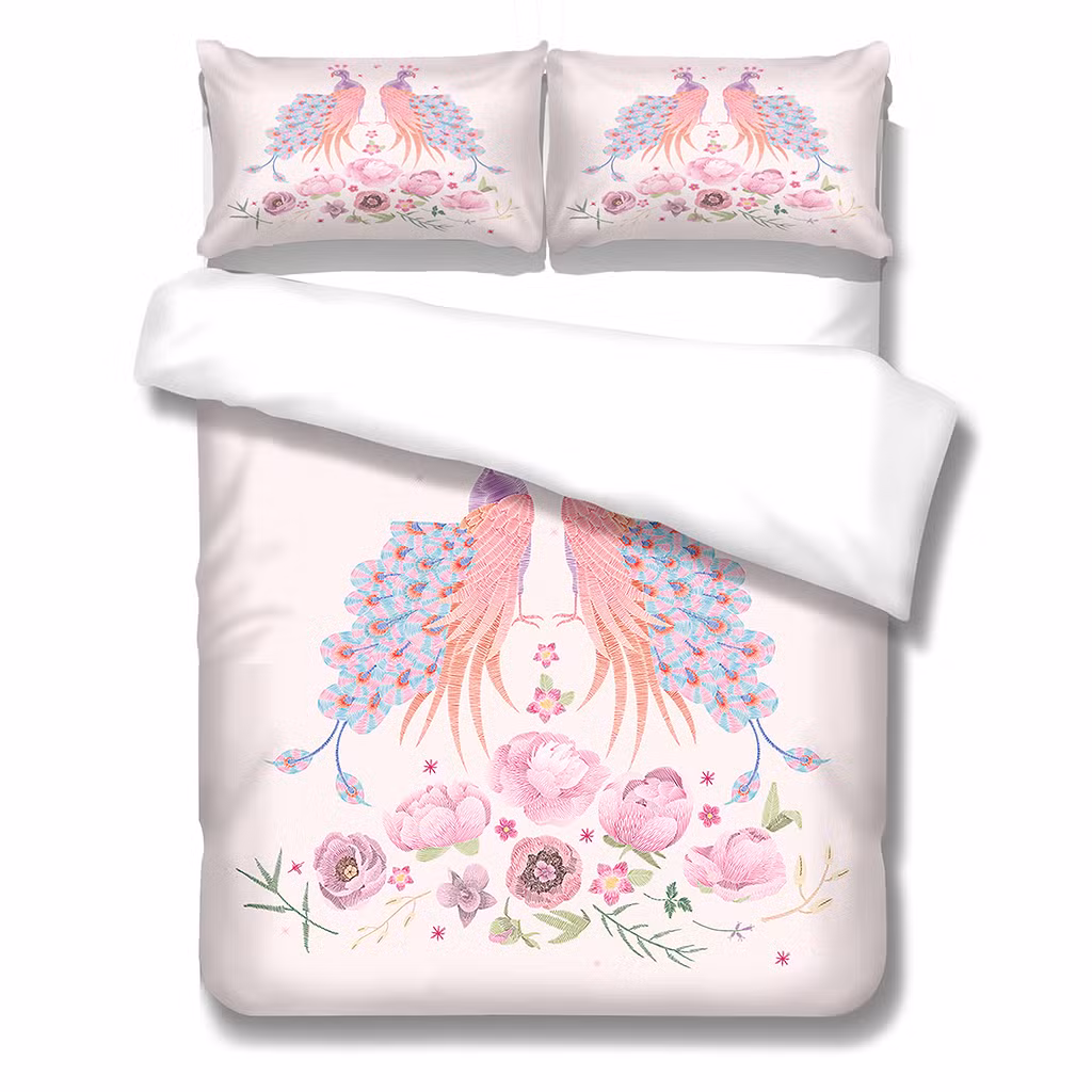 Luxury Bedding Sets with Customizable Designs, Elegant Floral Comforter with Sheet Set