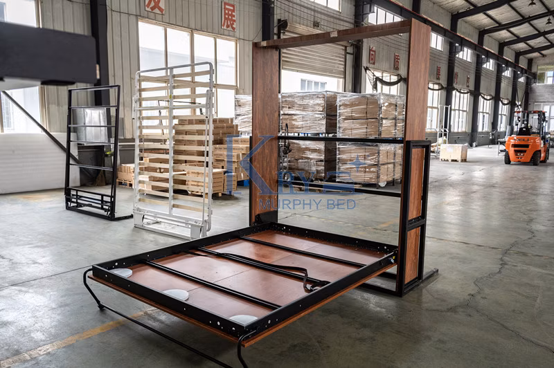 Customize Make Smart Space Saving Queen Size Hidden Folding with Cabinet Murphy Bed Frame Spring Mechanism