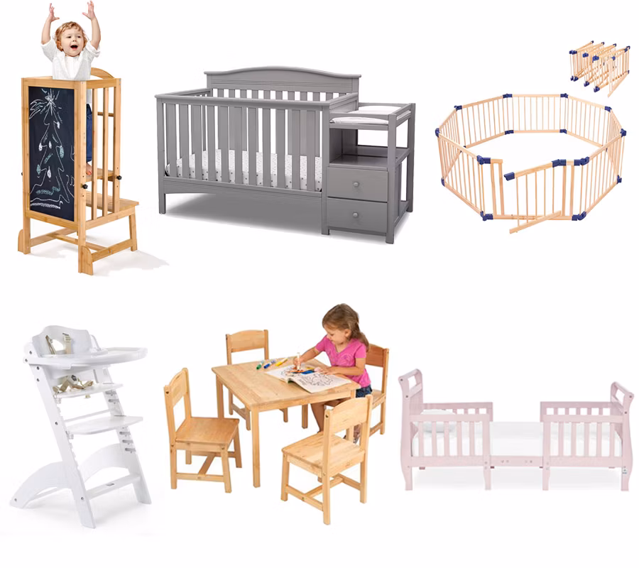 New Arrival Modern Bedroom Set Furniture Mobile Durable Kids Twin Daybed Frame Adjustable Wooden Cabin Bed Trundle Bed