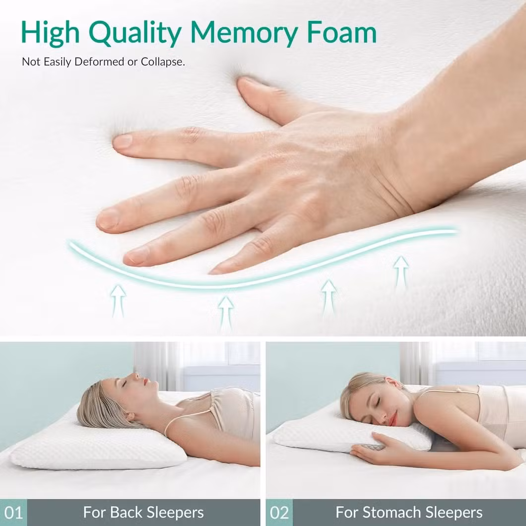 Hot Selling New Slow Rebound Good Quality Memory Foam Wave Pillow Memory Neck Pillow