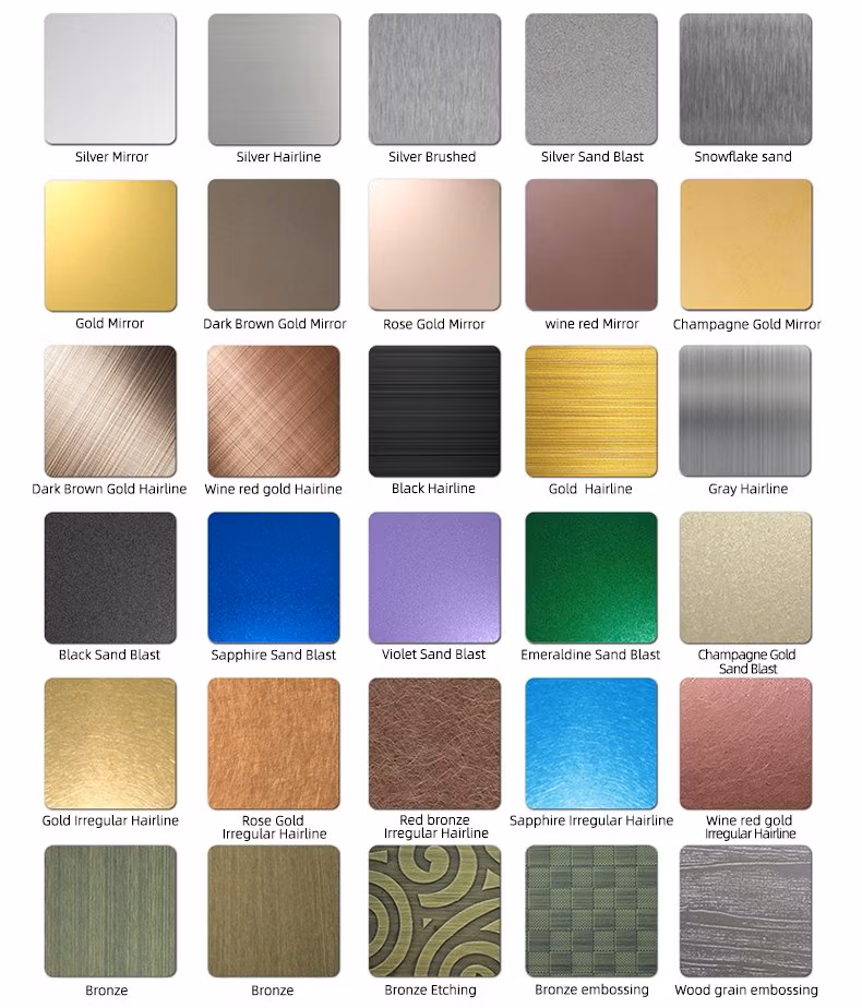 PVD Color Coated Designer Water Ripple Sheet 201 304 Stainless Steel Sheet