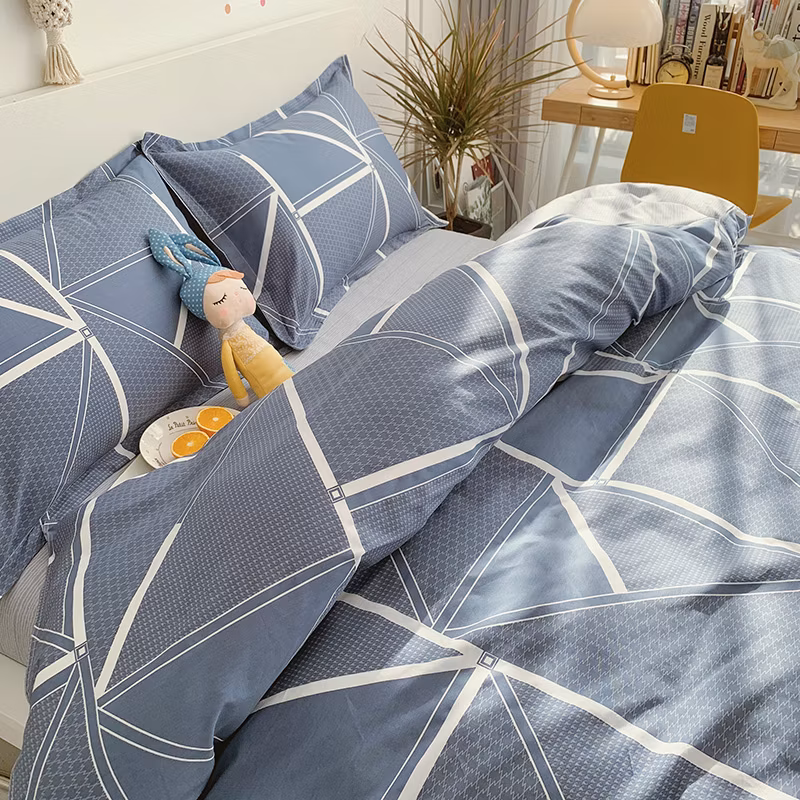 100% Flat Bed Sheet with Good Quality High Thread Count Cotton Set King for Home Use