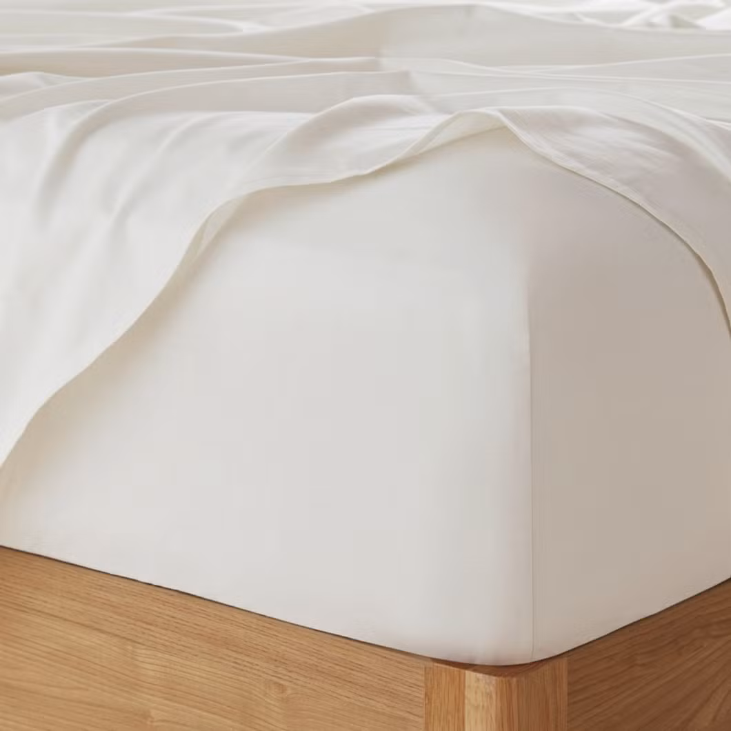 Wholesale Home Textile 100% Cotton Bedsheet Bedding Sets 144tc Solid Bed Sheet