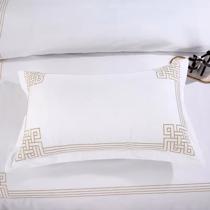 Wholesale Long Staple Customized Embroidery Hotel Quality Duvet Cover and Sheet Set