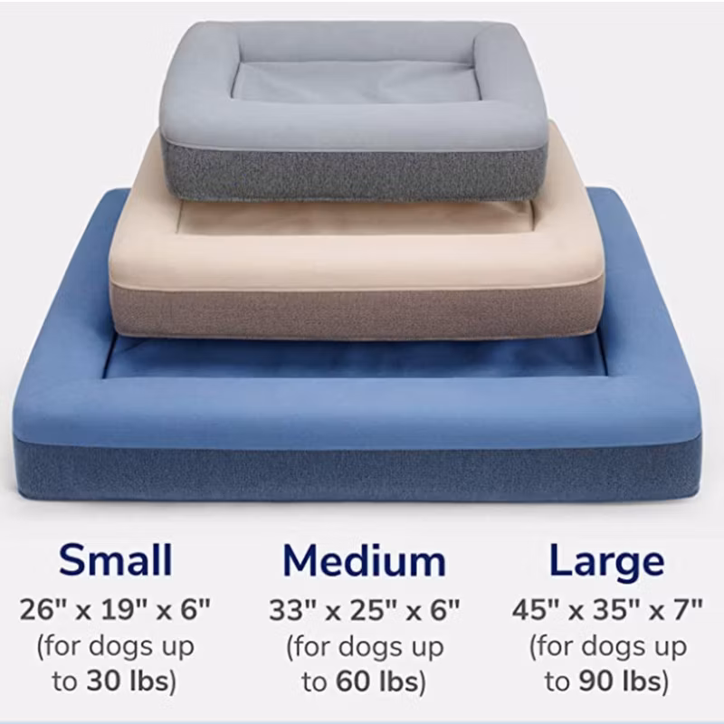 Premium Waterproof Memory Foam Dog Bed with Removable Cover