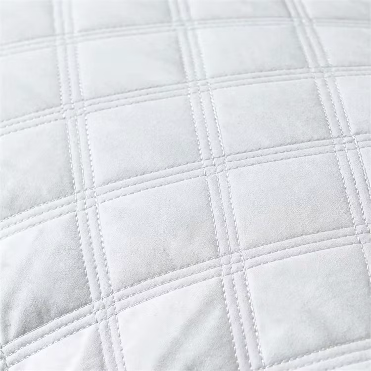 Customizable White Quilted Memory Foam Pillow