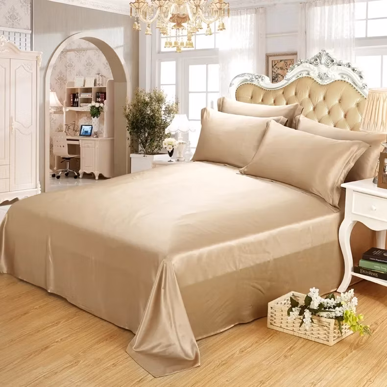 100% Mulberry Pure Silk 6A Grade 22mm Silk Duvet Cover Set Silk Bedding Sheet