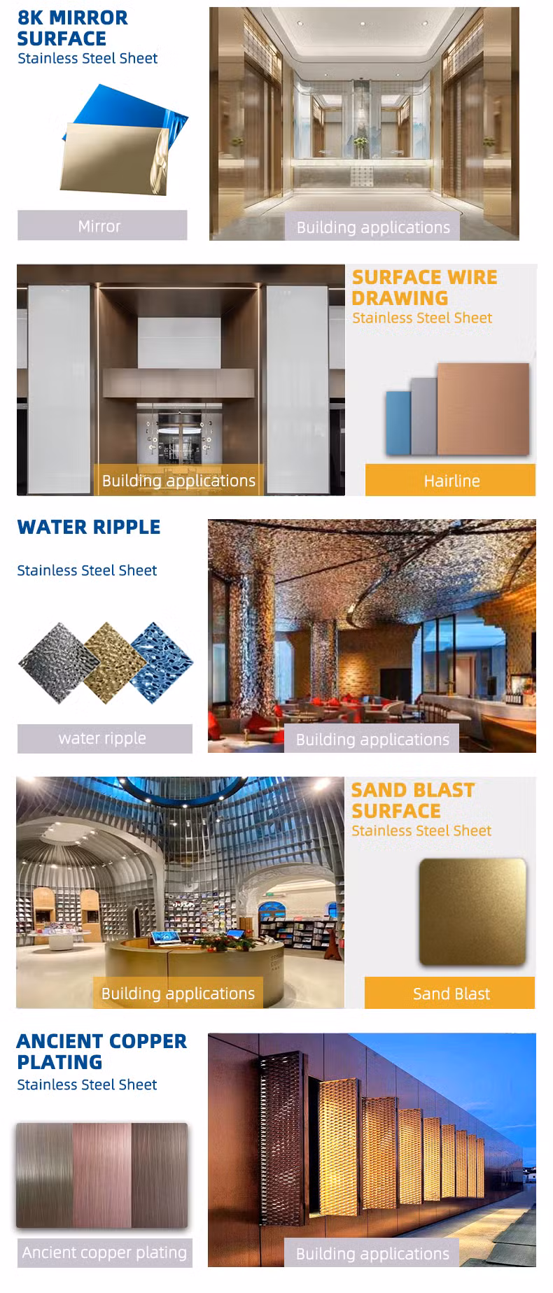 PVD Color Coated Designer Water Ripple Sheet 201 304 Stainless Steel Sheet