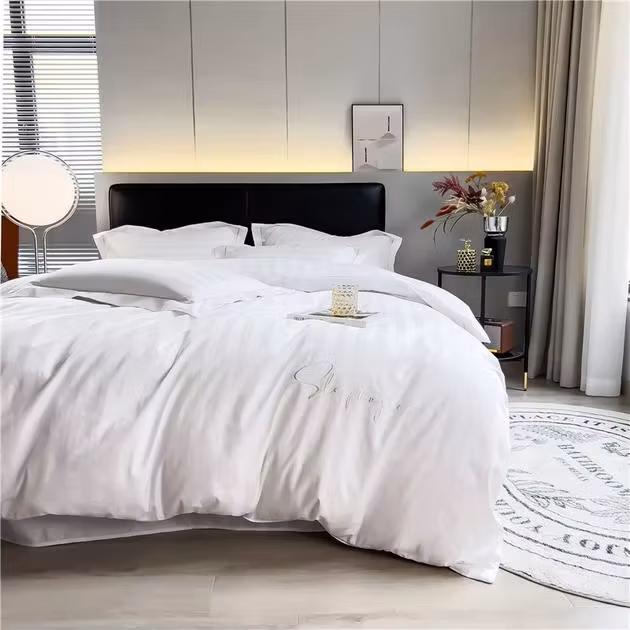 Stripe Cotton King Size Bed Linen Duvet Cover Bedding for Hotel Use