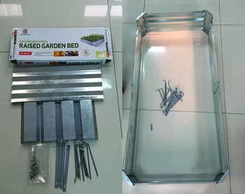 OEM Rectangle Galvanized Sheet Raised Garden Vegetable Beds Flowerpot