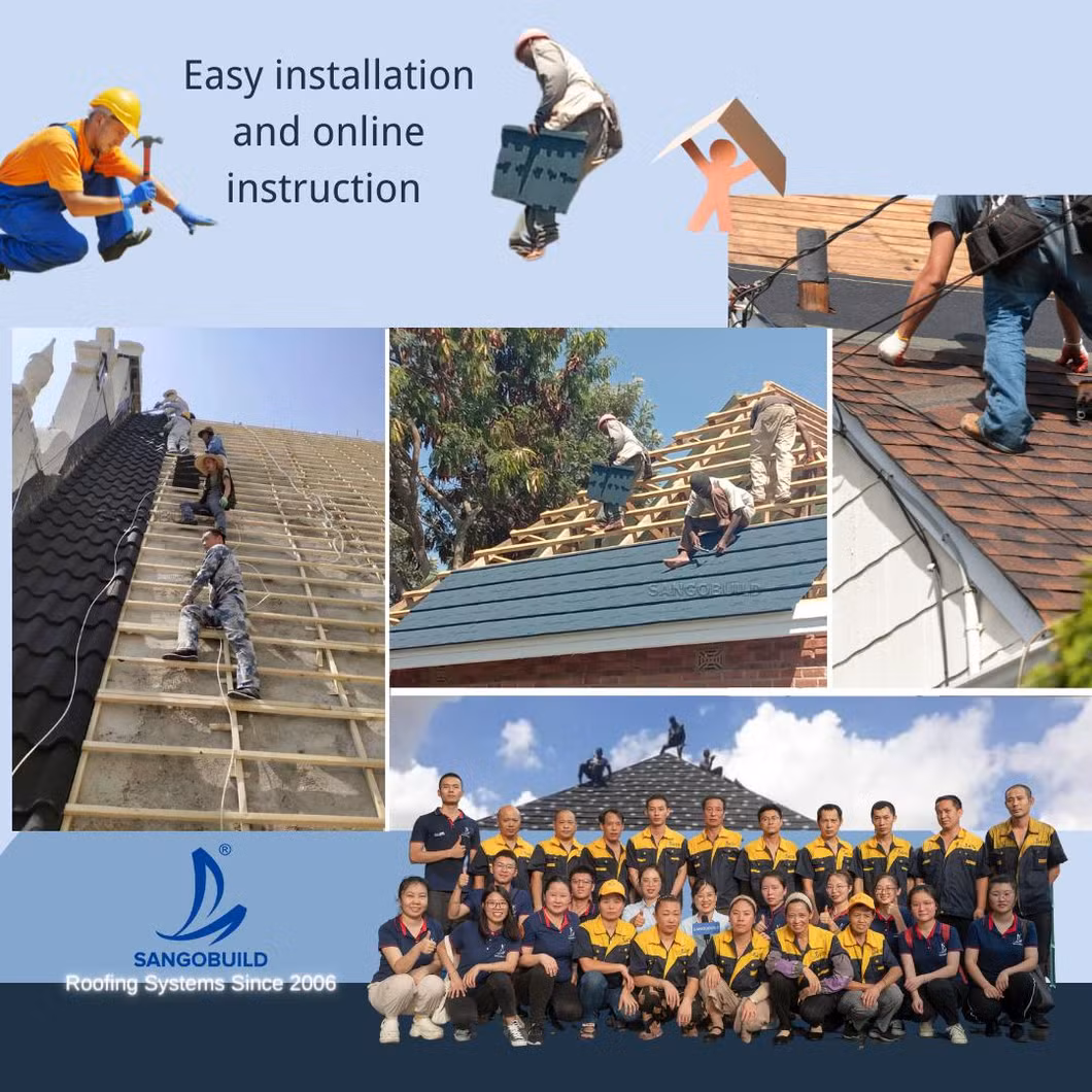 Light Weight Building Materials Roofing Aluzinc Stone Coated Metal Roof Tile Steel Sheet for Villa Roof House Top/Hotel