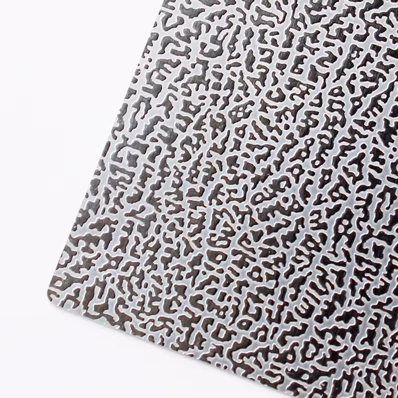 Light Luxury Embossed 5wl 6wl Linen 201 304 Stainless Steel Decorative Sheet