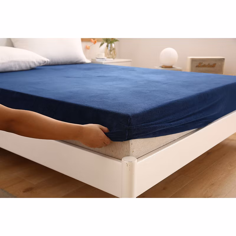 Solid Color High Quality Hot Sales 90GSM Extra Deep 27cm King Queen Size Fitted Sheet 100% Polyester Bed Sheets
