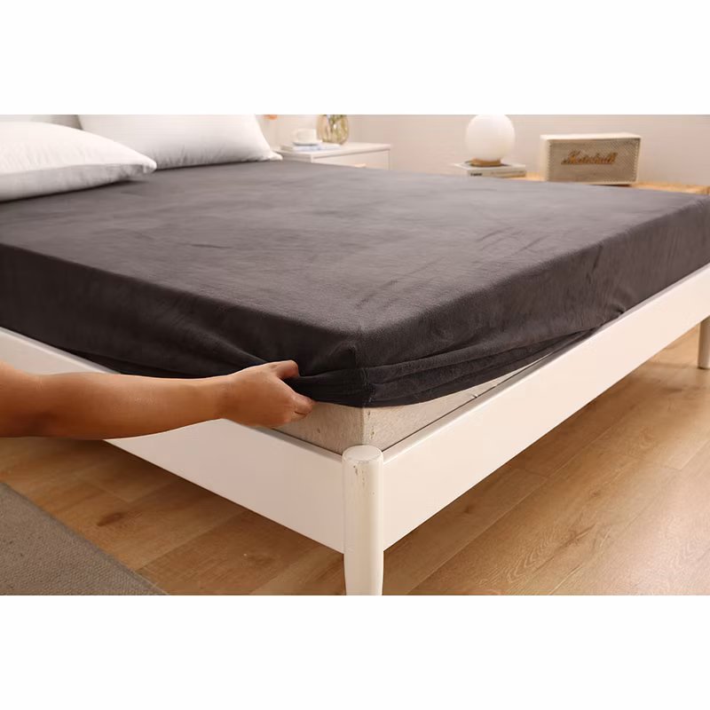 Solid Color High Quality Hot Sales 90GSM Extra Deep 27cm King Queen Size Fitted Sheet 100% Polyester Bed Sheets