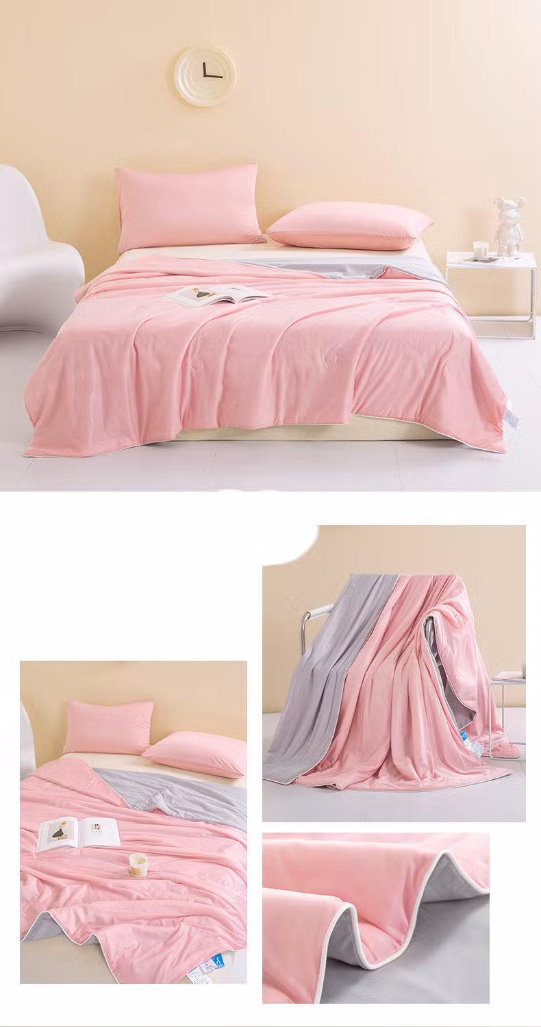 Luxury Summer Cozy Comforter Thin Soft Cold Feeling Bed Air Conditioning Quilt for Hotel Home Cooling Bedding