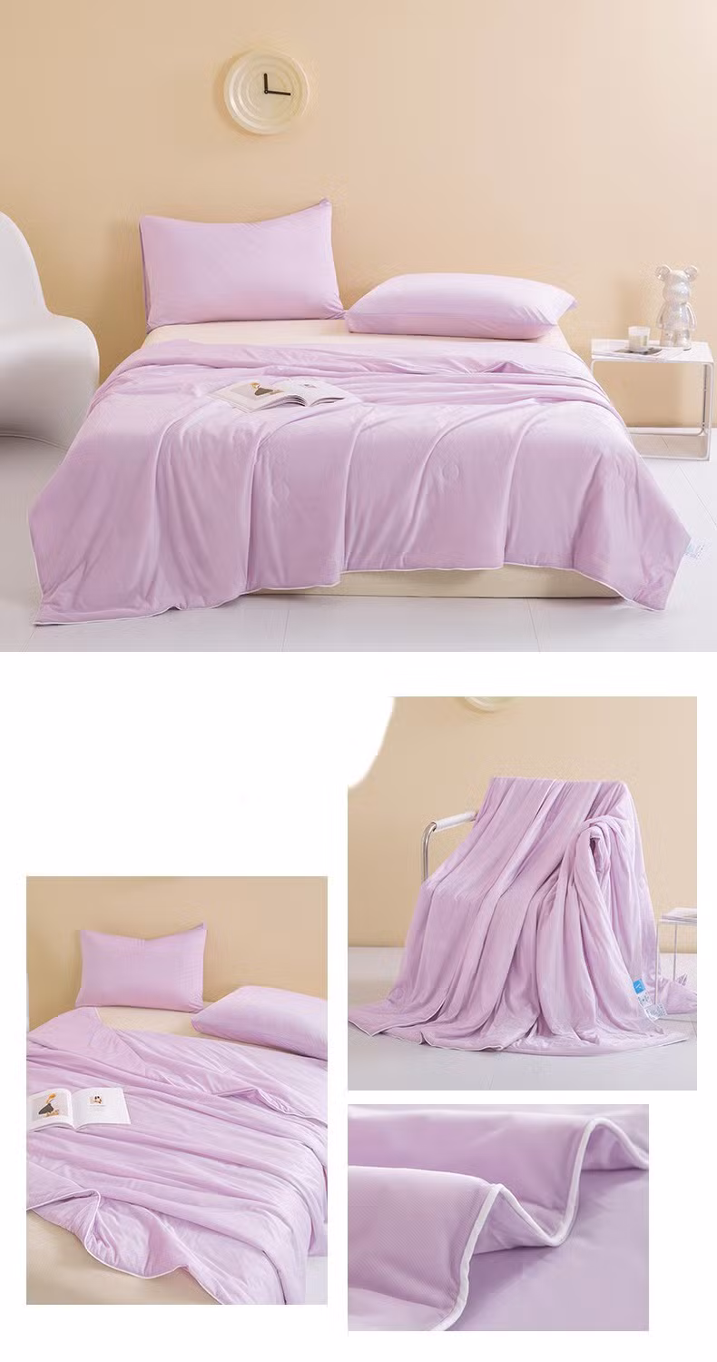 Luxury Summer Cozy Comforter Thin Soft Cold Feeling Bed Air Conditioning Quilt for Hotel Home Cooling Bedding
